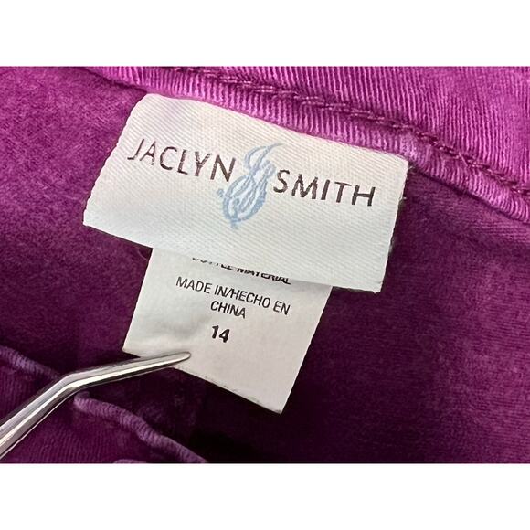Jaclyn Smith Mid Rise Tapered Legs Purple Jeans 14 Colored Ankle Casual 90s - Picture 6 of 11